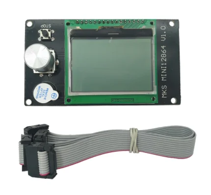 

Side Insert 3d printer Reprap LCD MKS MINI 12864 LCD smart display Reprapdiscount controller Full Graphic for mother board
