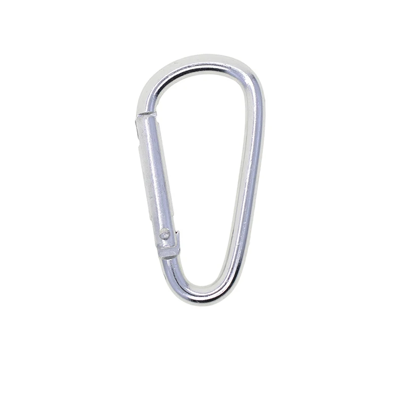Small Key Chain Outdoor Buckles 50/100 pcs Silver/Black Carabiner Spring Belt Clip Durable High quality