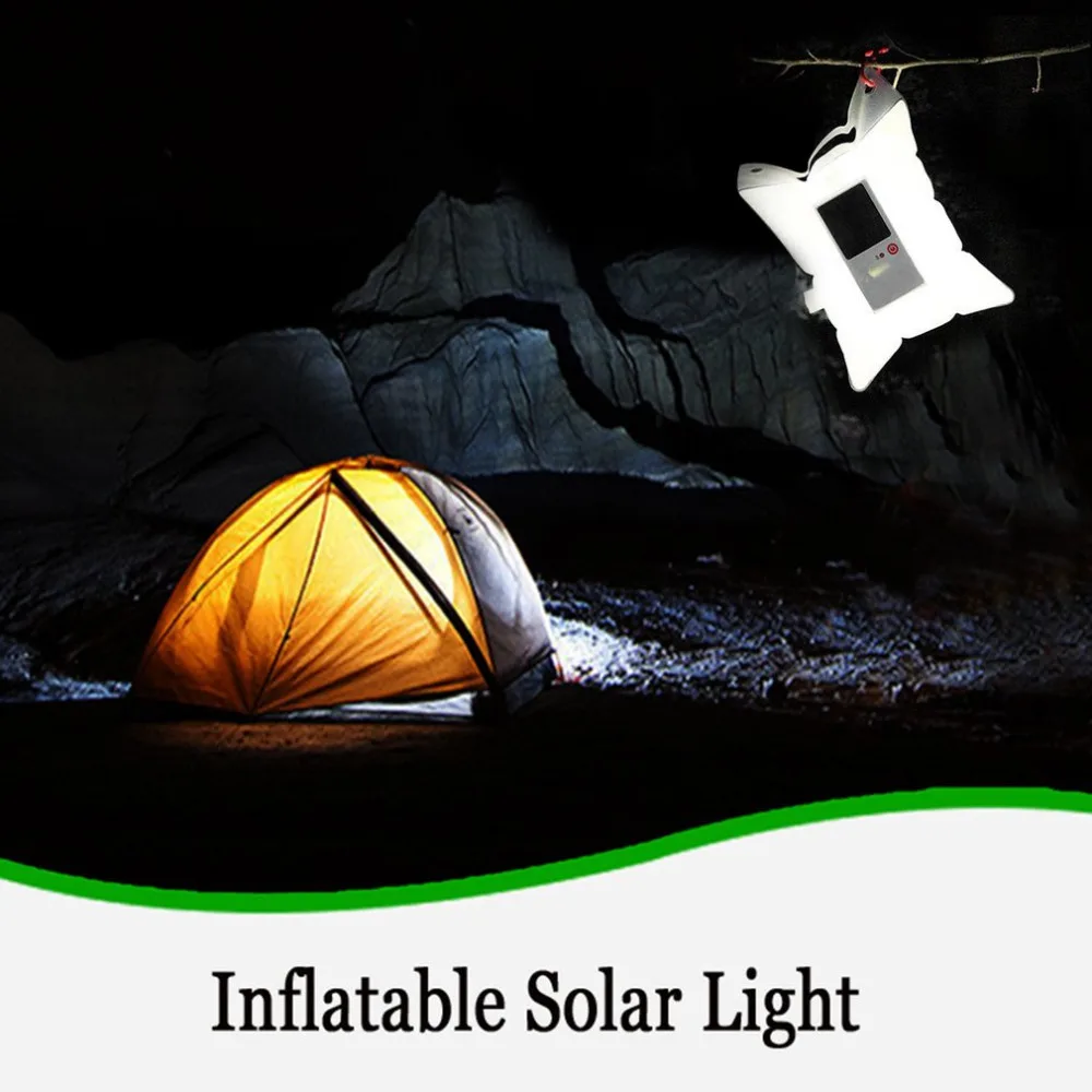 Водонепроницаемый надувной солнечный светильник, портативный складной ПВХ воздушный мешок, Солнечная лампа, светодиодный аварийный фонарь для кемпинга, пешего туризма, путешествий
