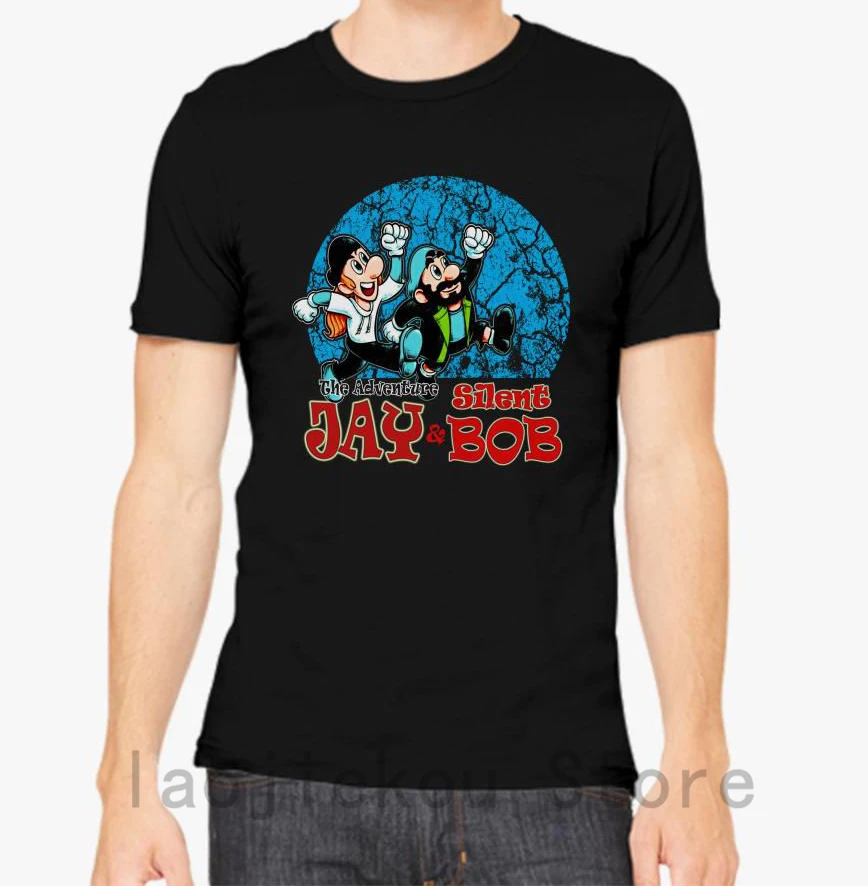 

Jay Silent Bob T shirt men tshirt women tops tee 100% cotton funny print O-neck Short Sleeve t-shirt