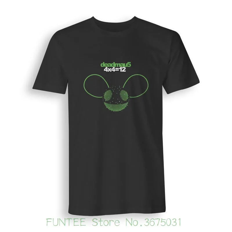 Women's Tee The House Trance 4x4=12 Dead Mau5 Men's Size S - 3xl Tees Black T-shirts Women T Shirts Clothing Wholesale