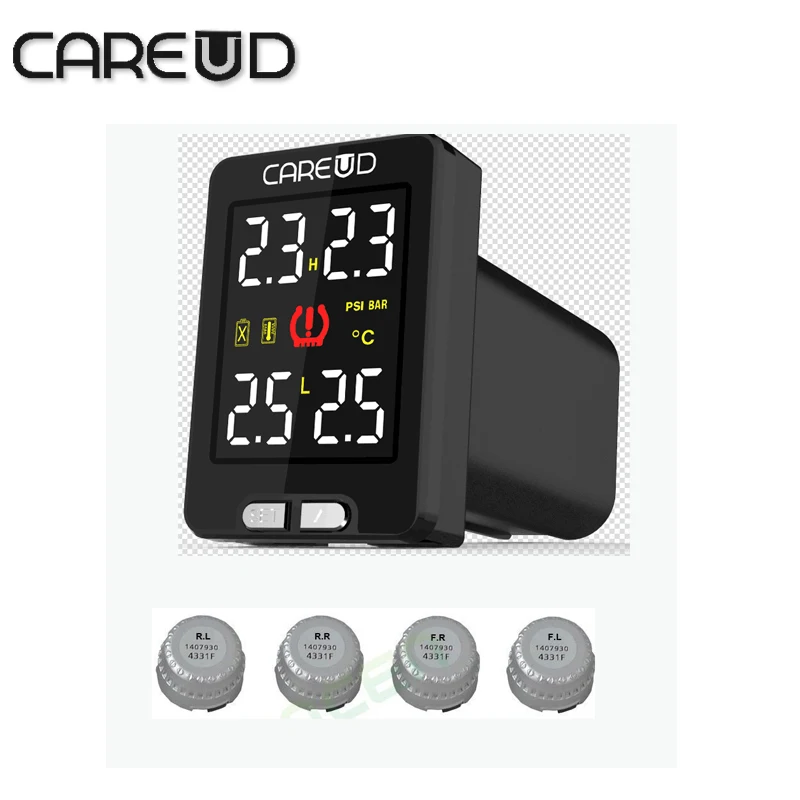 Автомобиль tpms для toyota с 4 мин. датчиков psi bar careud u912 давления в шинах инструменты