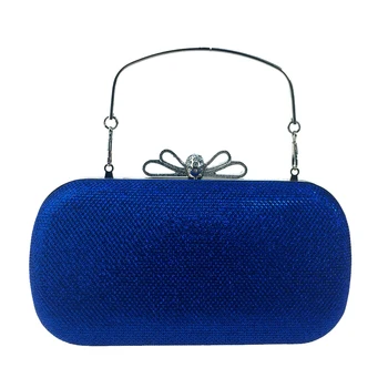 

DAIWEI Women Bags leatherette Evening Bag Bow(s) Crystal Detailing for Wedding Event/Party Royal Blue Purple Red Silver Blac