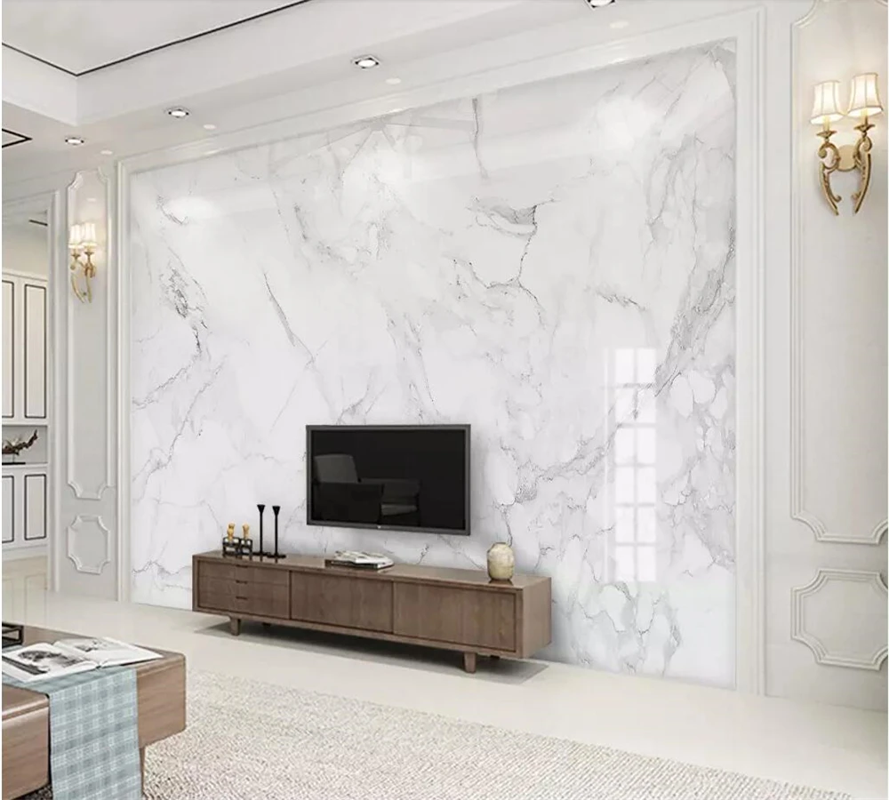 Beibehang Custom wallpaper 3d mural modern minimalist jazz white marble living room bedroom wall papers home decor 3d wallpaper