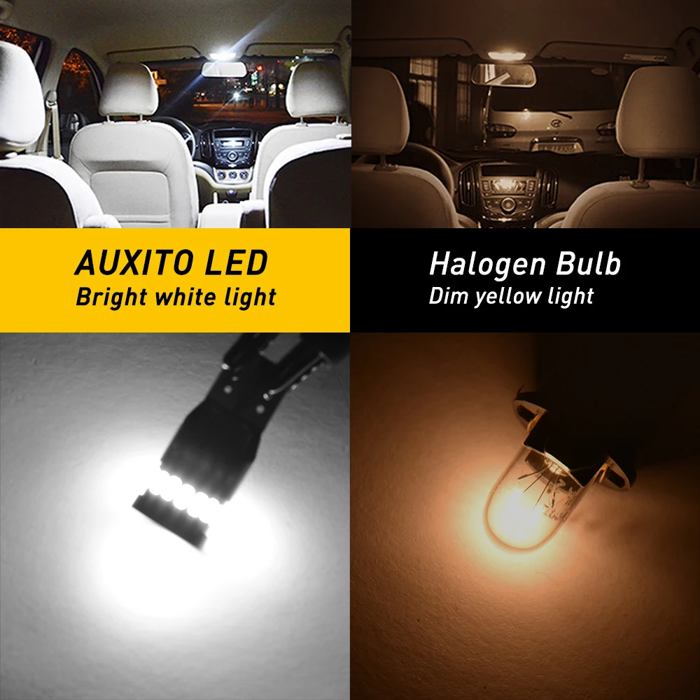 10 шт. светодиодные лампы T10 W5W Canbus 168 194 парковочные фары автомобиля для Mitsubishi Lancer 9