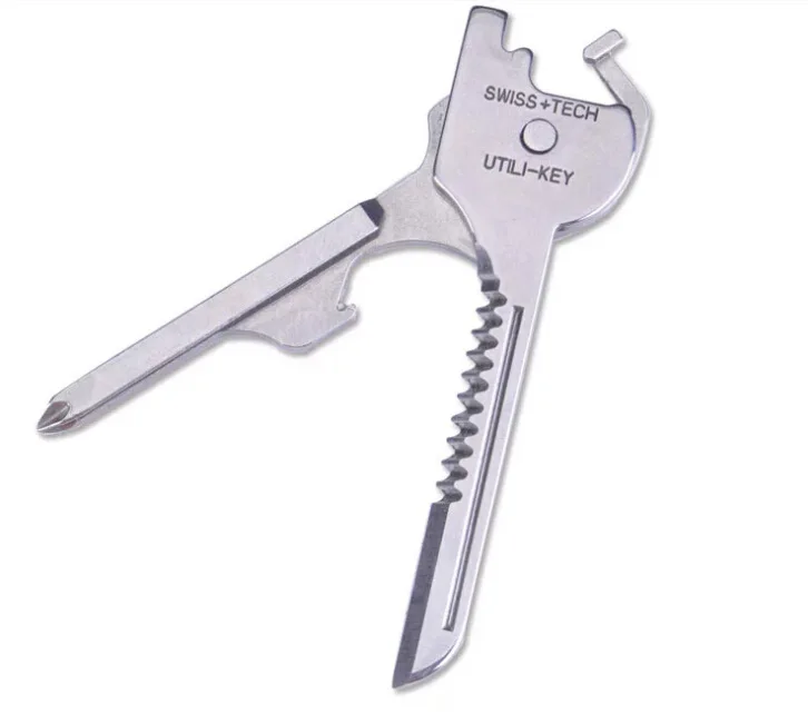 

camping survival Utili-key multi-function keychain 6-in-1 folding mini knife