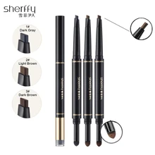 Карандаш для бровей карандаш с двойной головкой оттенок натуральный коричневый серый долговечный Косметический комплект для водостойкого макияжа брови кисти инструменты
