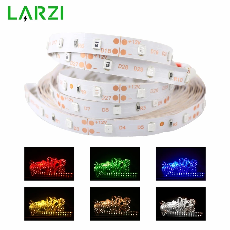 

LARZI 5M 300Leds waterproof RGB Led Strip Light 2835 DC12V 60Leds/M Fiexble Light Led Ribbon Tape Home Decoration Lamp