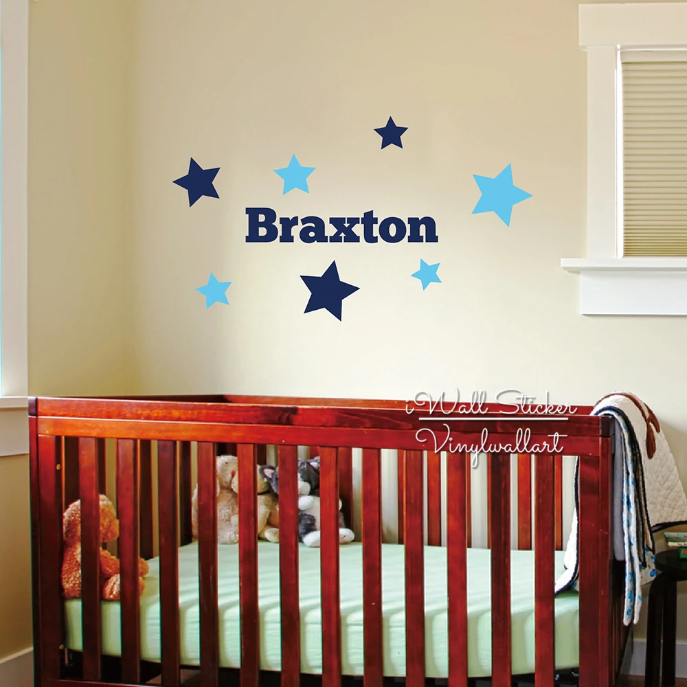 Custom Name Wall Decal Baby Nursery Name Wall Sticker Kids Name Wall