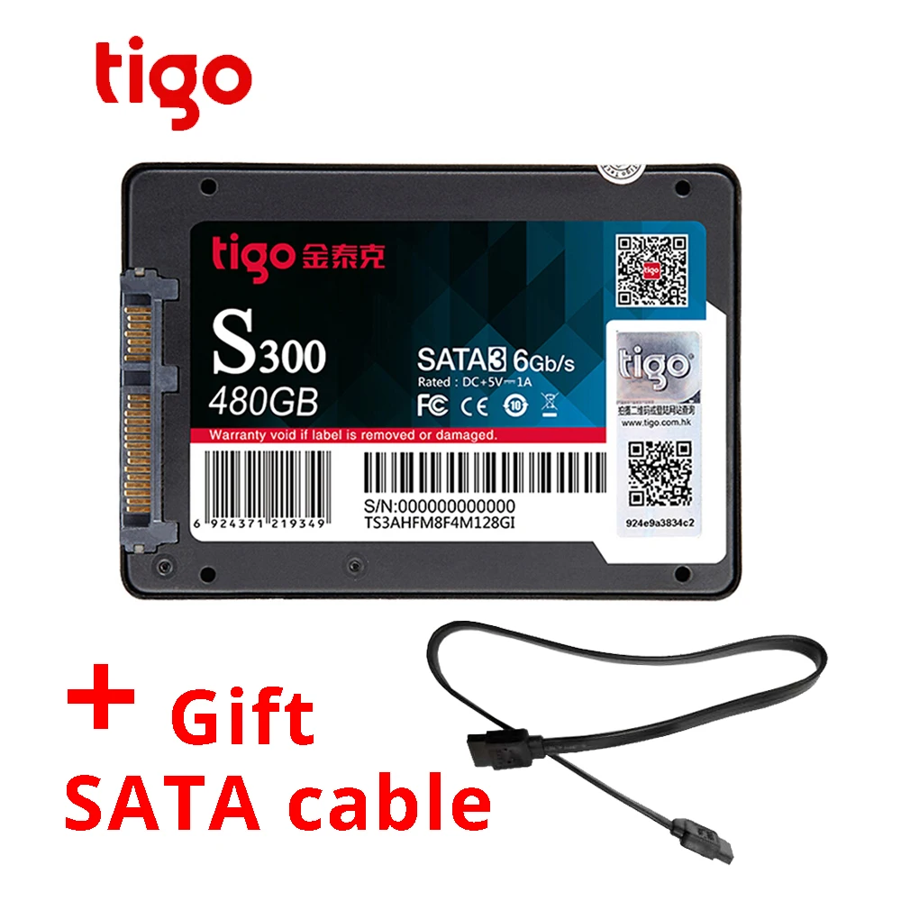 Tigo SATA SSD 120 ГБ 240 ГБ 480 ГБ 2,5 дюйма Внутренний твердотельный накопитель для настольных ПК S300