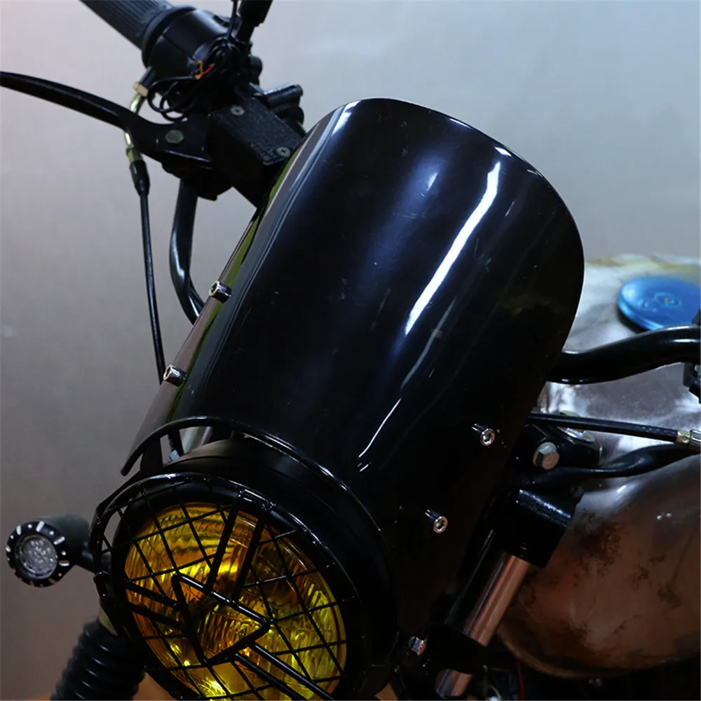 Универсальные Pare brise костюмы 7 &quotкруглые фары лобовое стекло ветровое для KAWASAKI W
