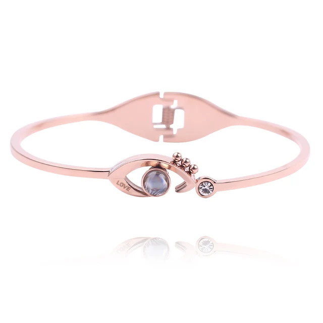 Charm Bracelets 100 Languages I Love You Memory Bracelet Rose Gold Charm Bracelets 100 Languages I Love You Memory Bracelet Rose Gold Creative Projection Jewelry Christmas Gifts