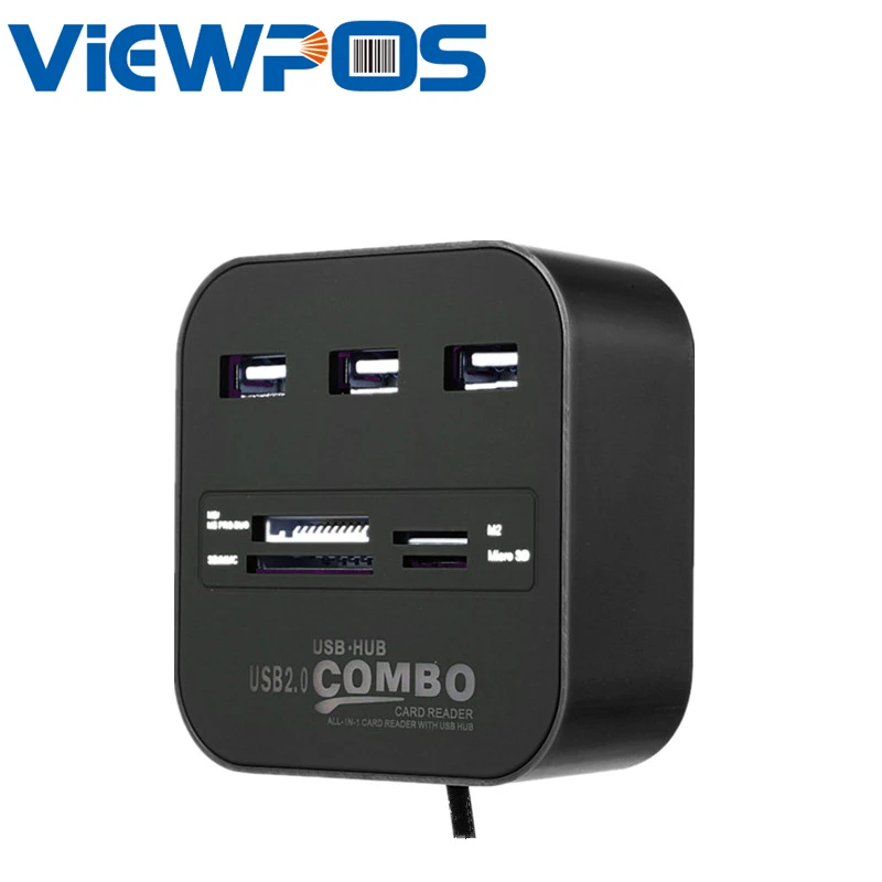 

USB Combo HUB 3 Port USB 2.0 Combo Hub Card Reader Support U Disk TF SD For PC Computer Mobile Phone