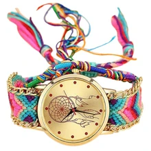 Практичные классические часы ручной работы Кварцевые часы с ловцом снов часы