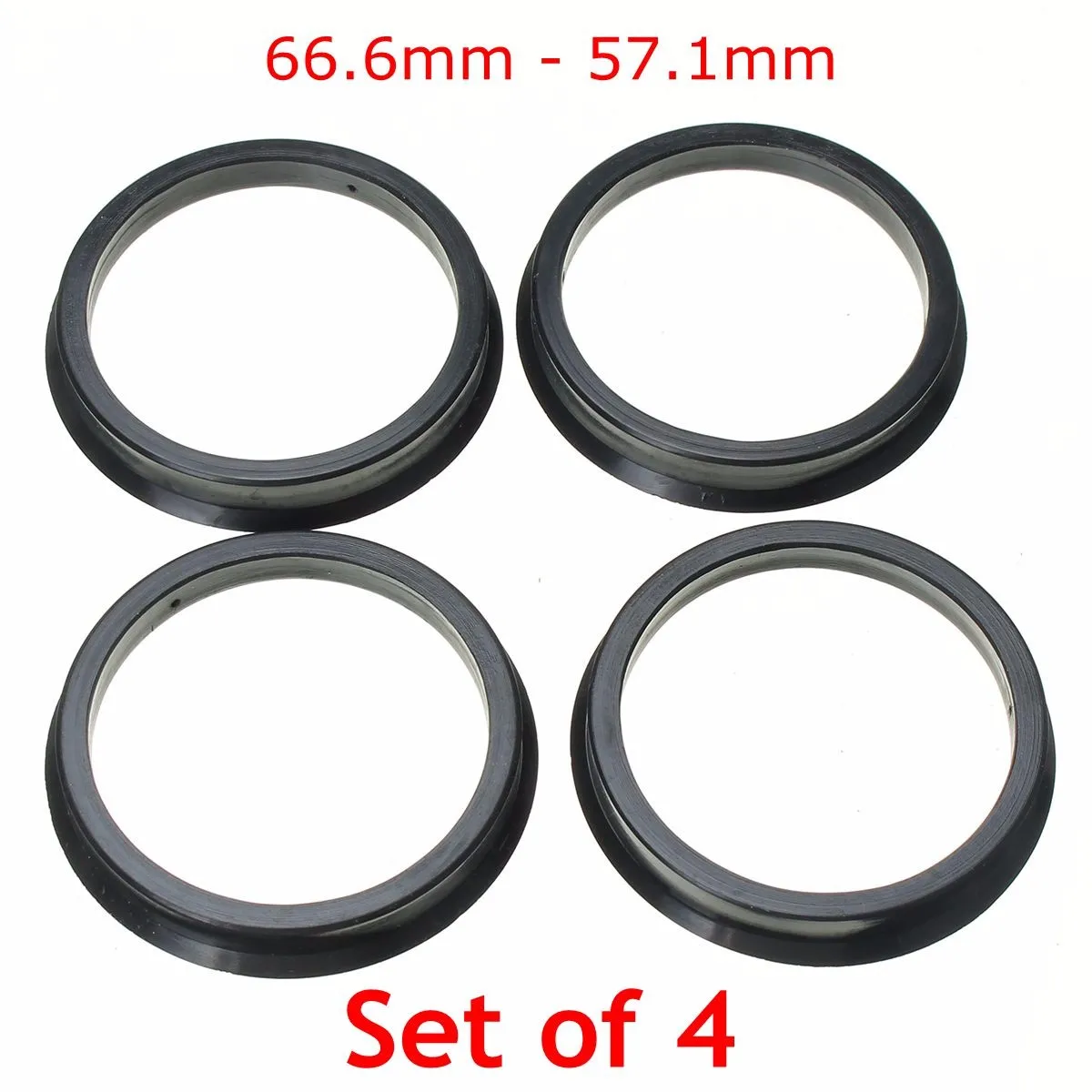 1 Set 4 Hub Centric Rings Car Wheel Bore Center Collar 66.6 57.1mm For