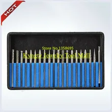 Набор боров алмазный инструмент с вольфрамокарбидные буры 3*3 мм хвостовик 2,35 мм упаковка 20 шт./компл. с хорошей упаковкой