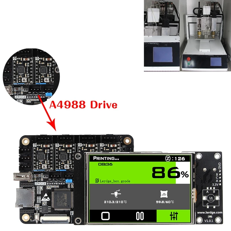 

3D Printer Controller Board ARM 32Bit Mainboard control with 3.5"Touch Screen