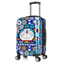 18''2" 24" дюймов жесткий в виде ракушки Doraemon тележка дорожная сумка Дети Сумки на колёсиках чемодан