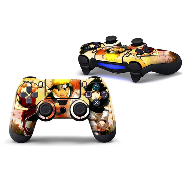 2pcs lot NARUTO Series Controller Skin For SONY PS4 Wireless Controller 