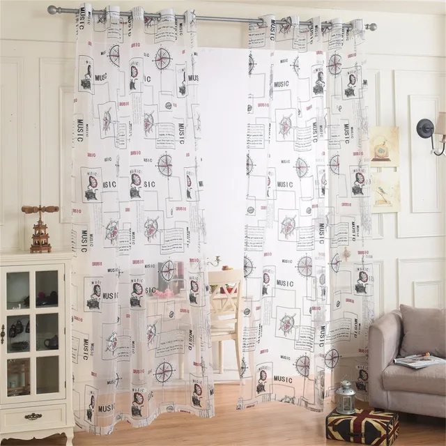 American Style Yarn Curtains Solid Color Pinch Pleated Sheer Curtain American Style Yarn Curtains Solid Color Pinch Pleated Sheer Curtain Rod Pocket Window Tulle Living Room