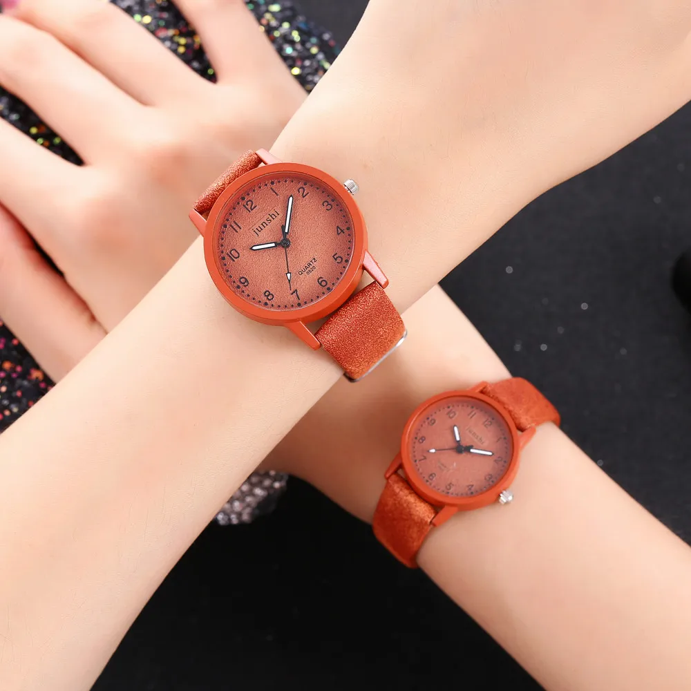 Vansvar розовые часы женские водонепроницаемые кварцевые спортивные часы модные круглые часы кожаный ремешок аналоговые женские часы montre femme