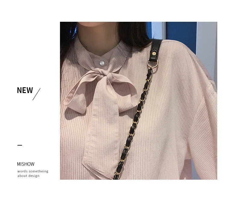 Mishow Новая Весенная Летняя Коллекция Женская Блузка Корейского стили Женские Топы Рубашки с длинными рукавами для женщин MX19A4912