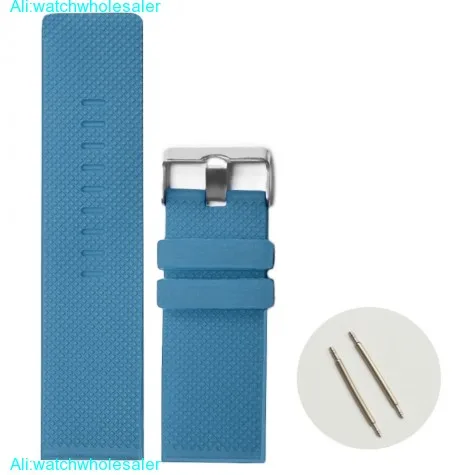 28mm Classic Blue Silicone Jelly Rubber Ladies Men Watch Band Straps WB1079E28JB