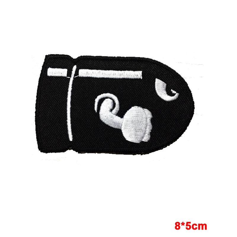 

New arrive Bullet Comic Cute Embroidery Iron On Patches for clothing Stickers applique