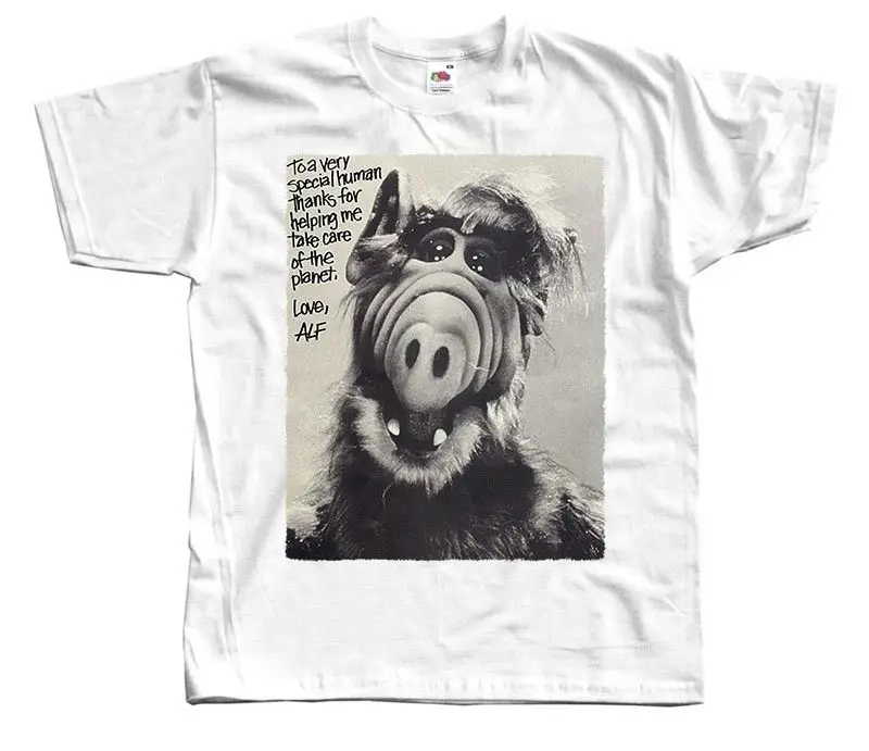 

Alf V9,tv show poster,1986, T-SHIRT (WHITE) all sizes S-3XL High Quality Casual Printing Tee O-Neck Hipster Print Round Neck Man