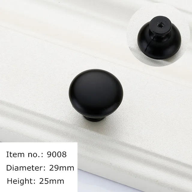 Black Handles for Furniture Cabinet Knobs and Handles Kitchen Handles Drawer Knobs Cabinet Pulls Cupboard Handles Knobs 9008-single