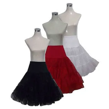 

New Arrival Black Red White New Bride Slip Tulle No Hoop Wedding Cocktail Bridal Petticoat/Crinoline