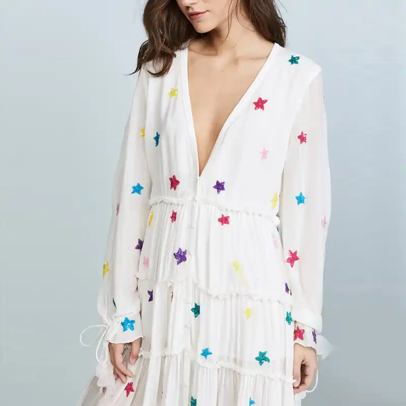 embroidered beach dress