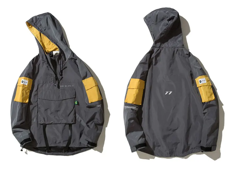Front Pocket Pullover Jackets 1