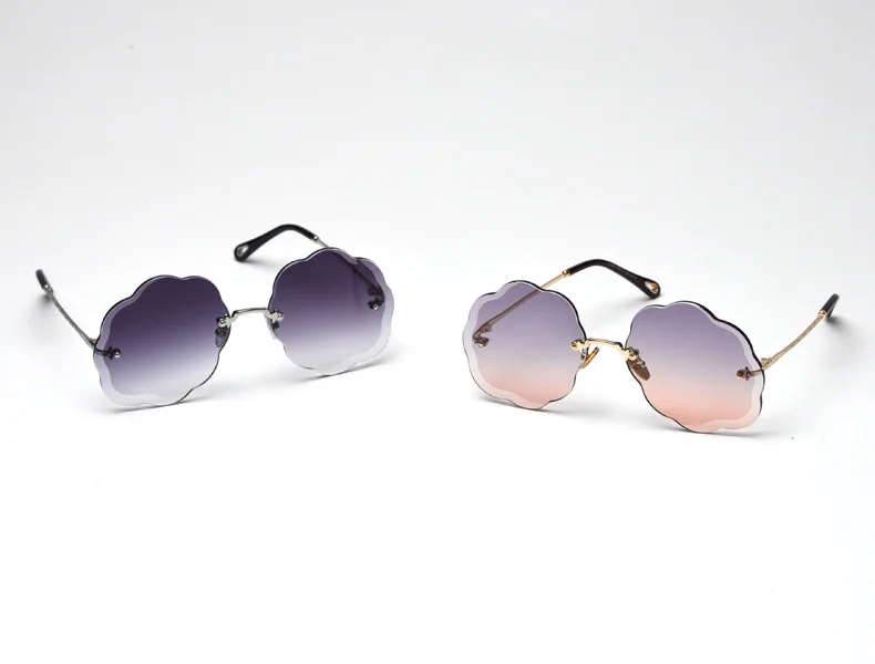 Новые бескаркасные облачные солнцезащитные очки Обрезка солнцезащитные очки трендовые мужские и женские солнечные очки UV400 witih box FML