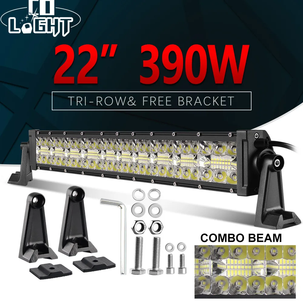 

CO LIGHT 22" 32" 42" Offroad 4x4 Led Bar 3-Rows Spot Flood Led Light Bar 12V 24V 390W 585W 780W Work Lights for Tractor Jeep ATV
