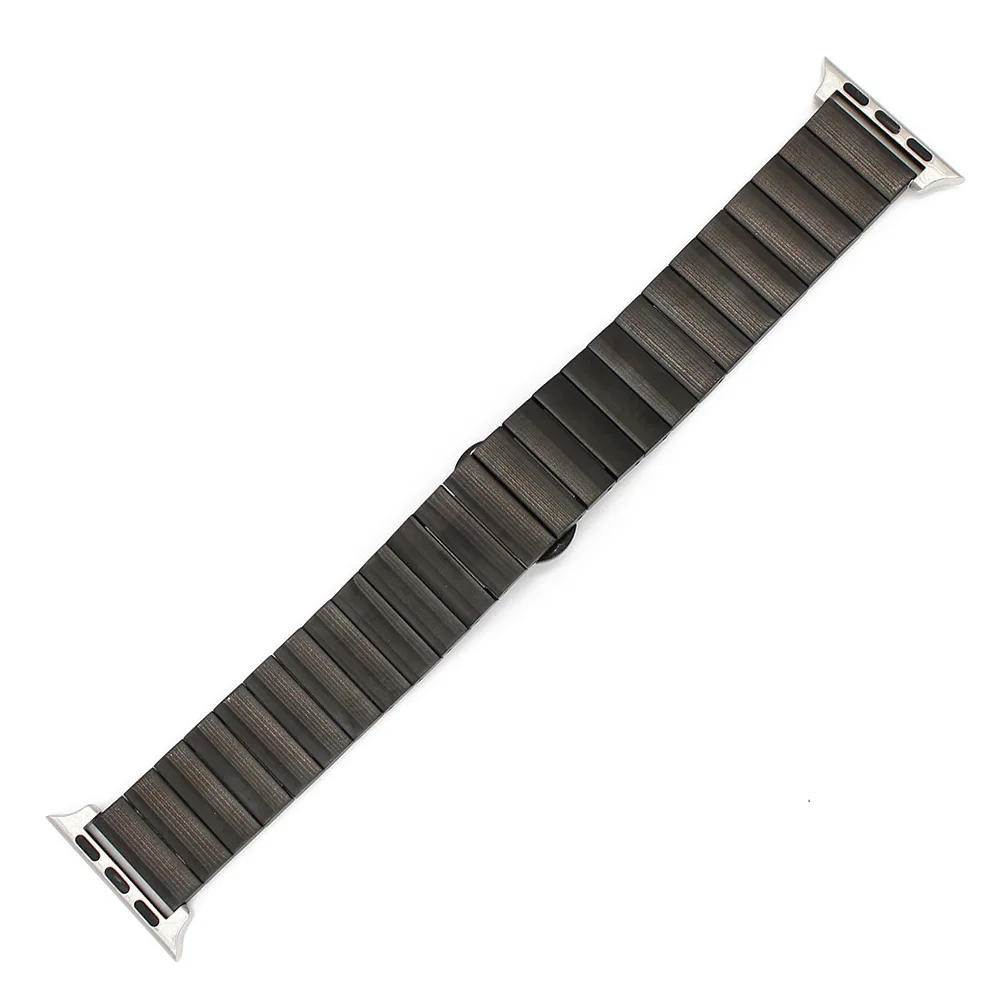 Ремешок из нержавеющей стали для Apple Watch iWatch 38 мм Бабочка Пряжка ремешок браслет+ инструмент+ адаптеры - Цвет ремешка: Black