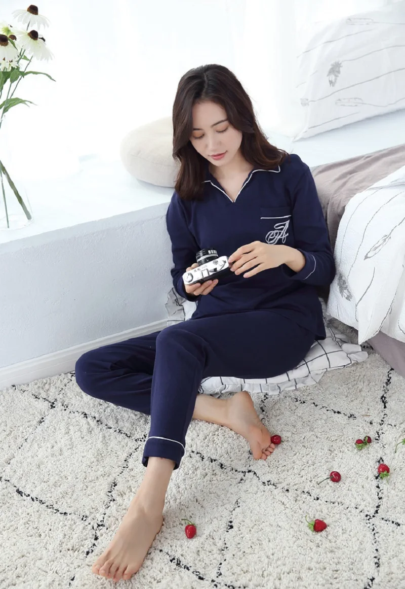 women spring cotton pullover home clothing (9)