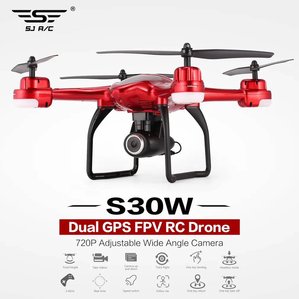 Радиоуправляемый Дрон S20W FPV 720 P/1080 P камера селфи удержание высоты Дрон Безголовый режим авто возврат Взлет/посадка парение gps Радиоуправляемый квадрокоптер