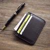 LANSPACE leather men's card holder brand wallet card holder handmade card id holders ► Photo 2/5