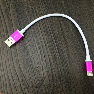 Универсальный короткий 20 см Micro B Мужской USB кабель для передачи данных для смартфонов Android