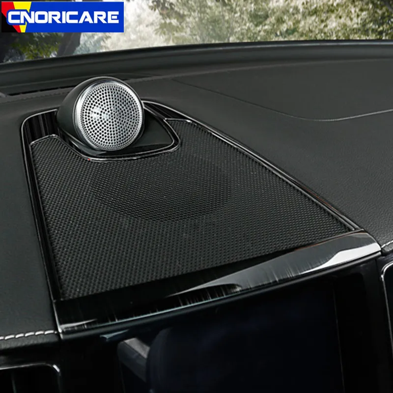 

Car Center Console Dashboard Audio Speaker Frame Decoration Cover Trim For Volvo XC60 2018 Stainless Steel Interior Decals