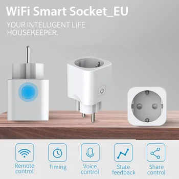 

Ewelink Smart Wifi Socket Electric Mini EU Smart Plug WiFi Remote Control with Alexa Timing on/off The Power Smart Google Home