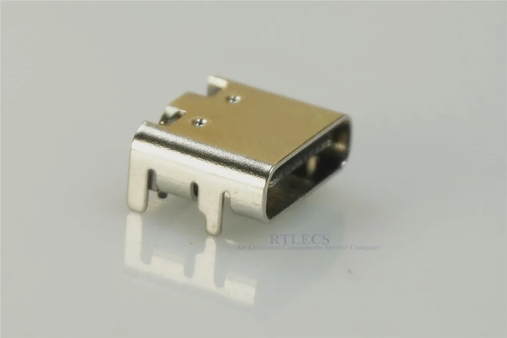 100 шт. USB 3,1 type C разъем 16 Pin правый угол SMT Tab гнездо поддержка Pin через отверстия PCB type-C гнездо