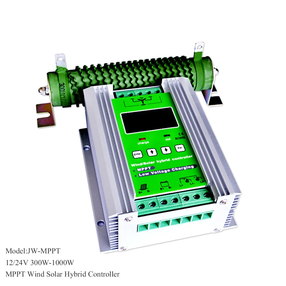 

500W Boost MPPT Wind Solar Hybrid Controller 12V/24V Auto Charge Controller With LCD Display