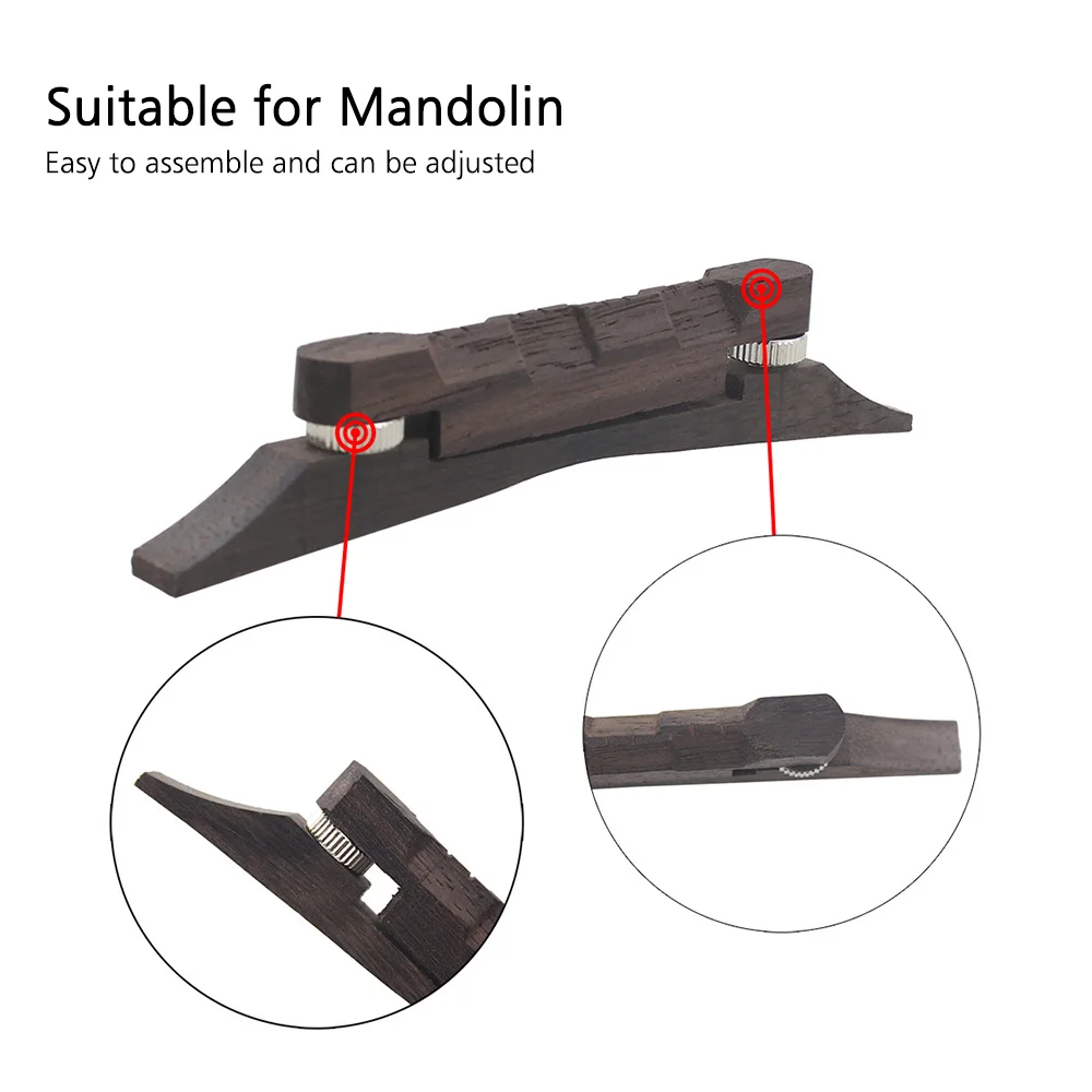 

Rosewood Mandolin Bridge Adjustable Folk Instrument Accessories