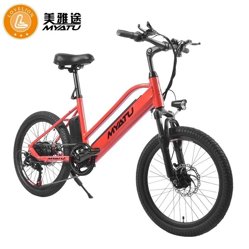 

MYATU Electric Bikes Adults 2 Wheels 20 Inch Electric Bicycle Brushless Motor 250W 36V Black Red/Blue Portable E bike Scooter