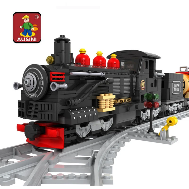 

FANKE Model Building Kits Blocks Hobbies Model Kit Toys for children Compatible Lego Lepin A25812 462PCS Train Railway engine J