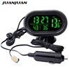 DC12V-24V Multifunctional Digital Hour Meter Car Thermometer Voltmeter Clock Auto Gauge Clock Freeze Alert Temperature Meter 20% ► Photo 1/6