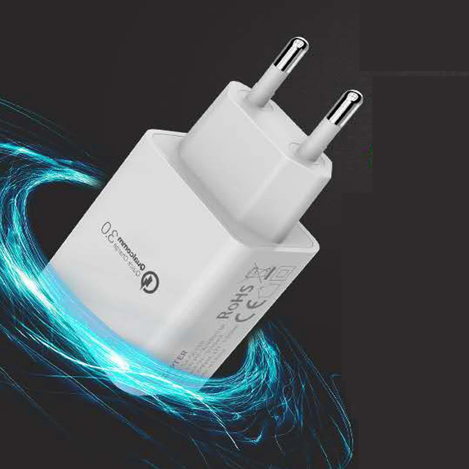 Fiuzd USB Charger 18W Quick Charge 3.0 Mobile Phone Charger for iPhone Fast QC 3.0 Charger for Huawei Samsung Galaxy S8 S9+ S1099