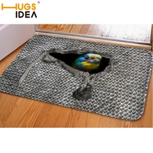 HUGSIDEA 3D серый тканый смешной птица ковер в форме кошки Добро пожаловать домашний коврик коврики и ковры для спальни коврик для кухни alfombres